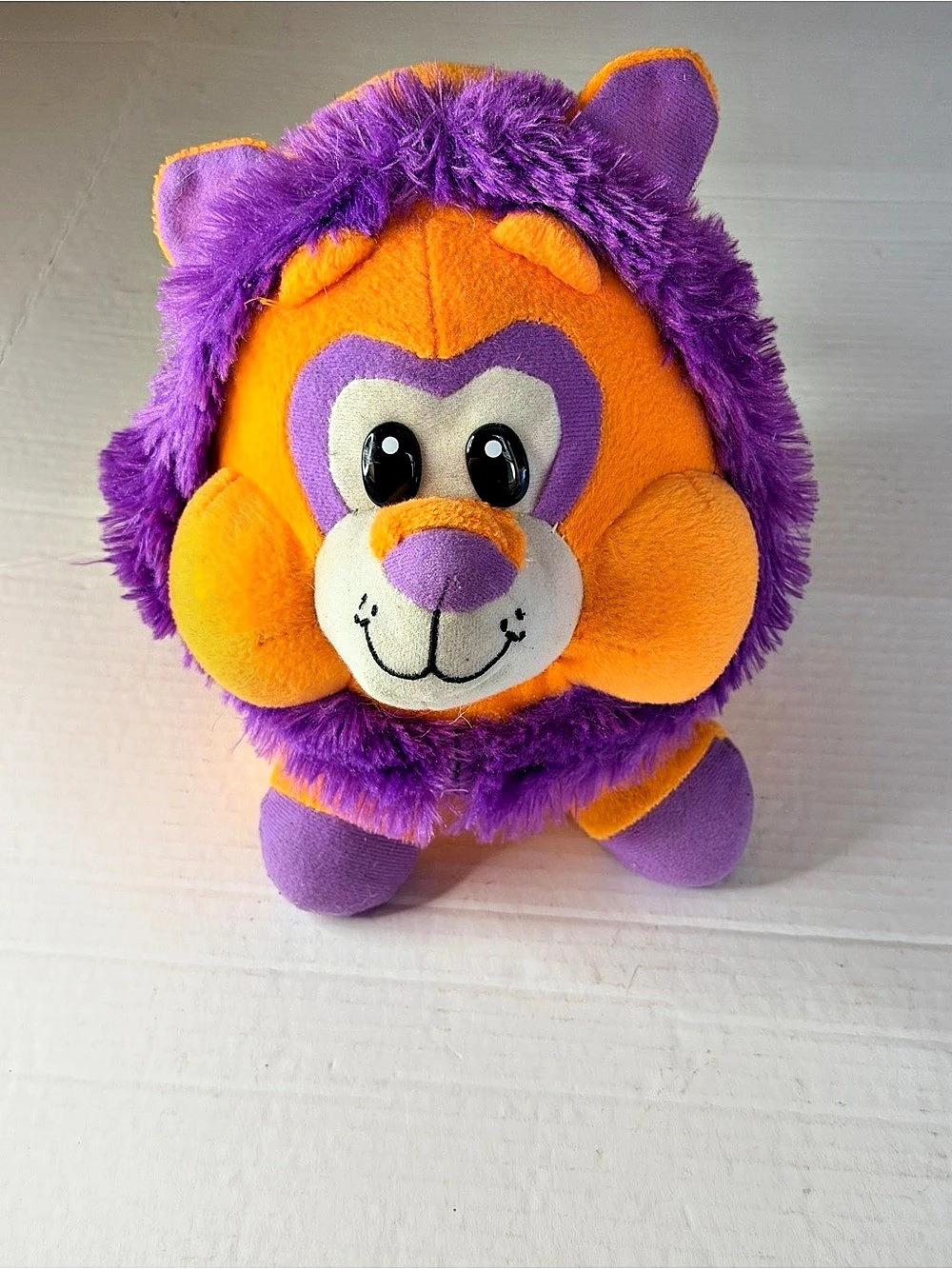 Peek-A-Boo Toys Orange & Purple Lion Plush Stuffed Animal 10"